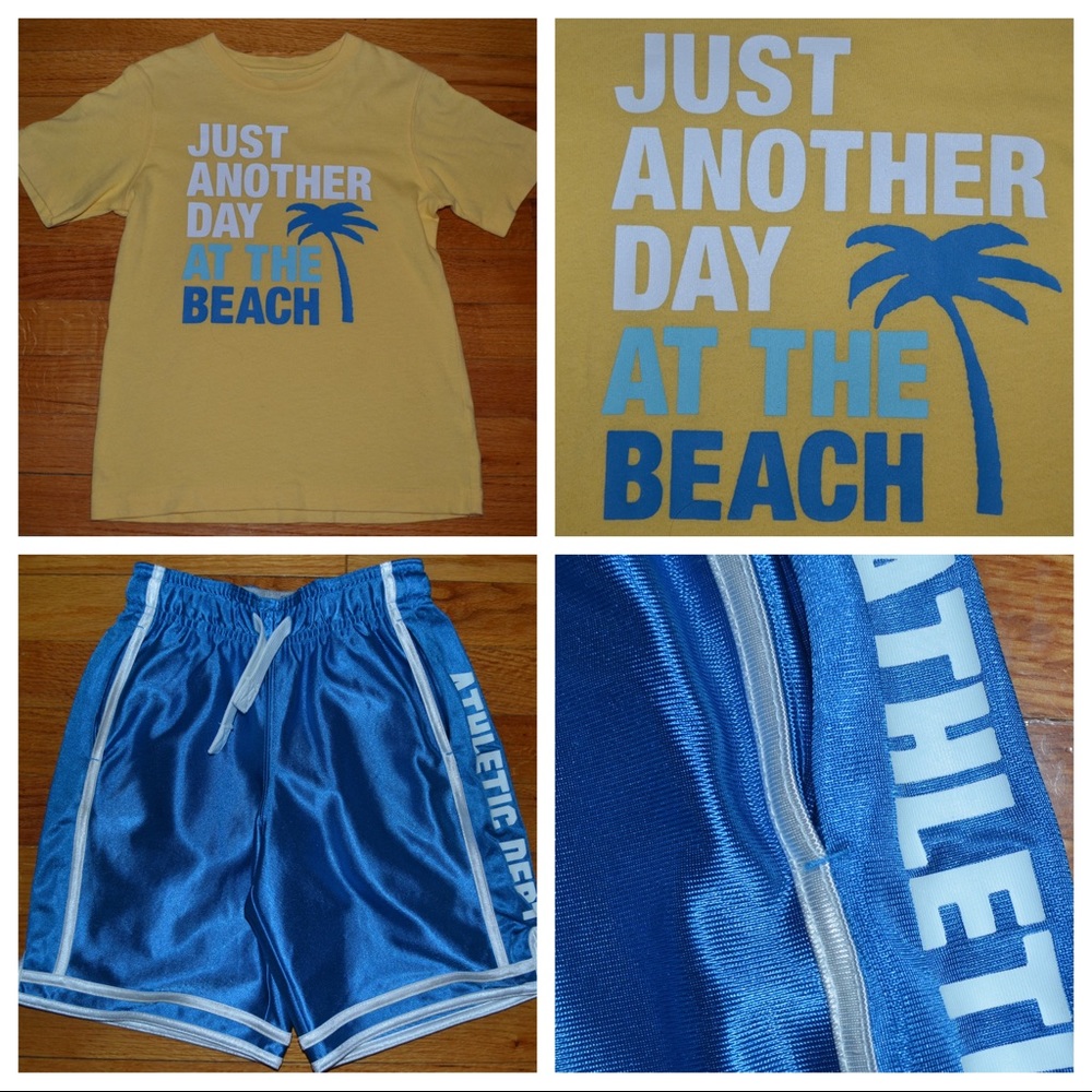 Youth boys GAP Kids Factory graphic t-shirt & shorts, size XS 4-5